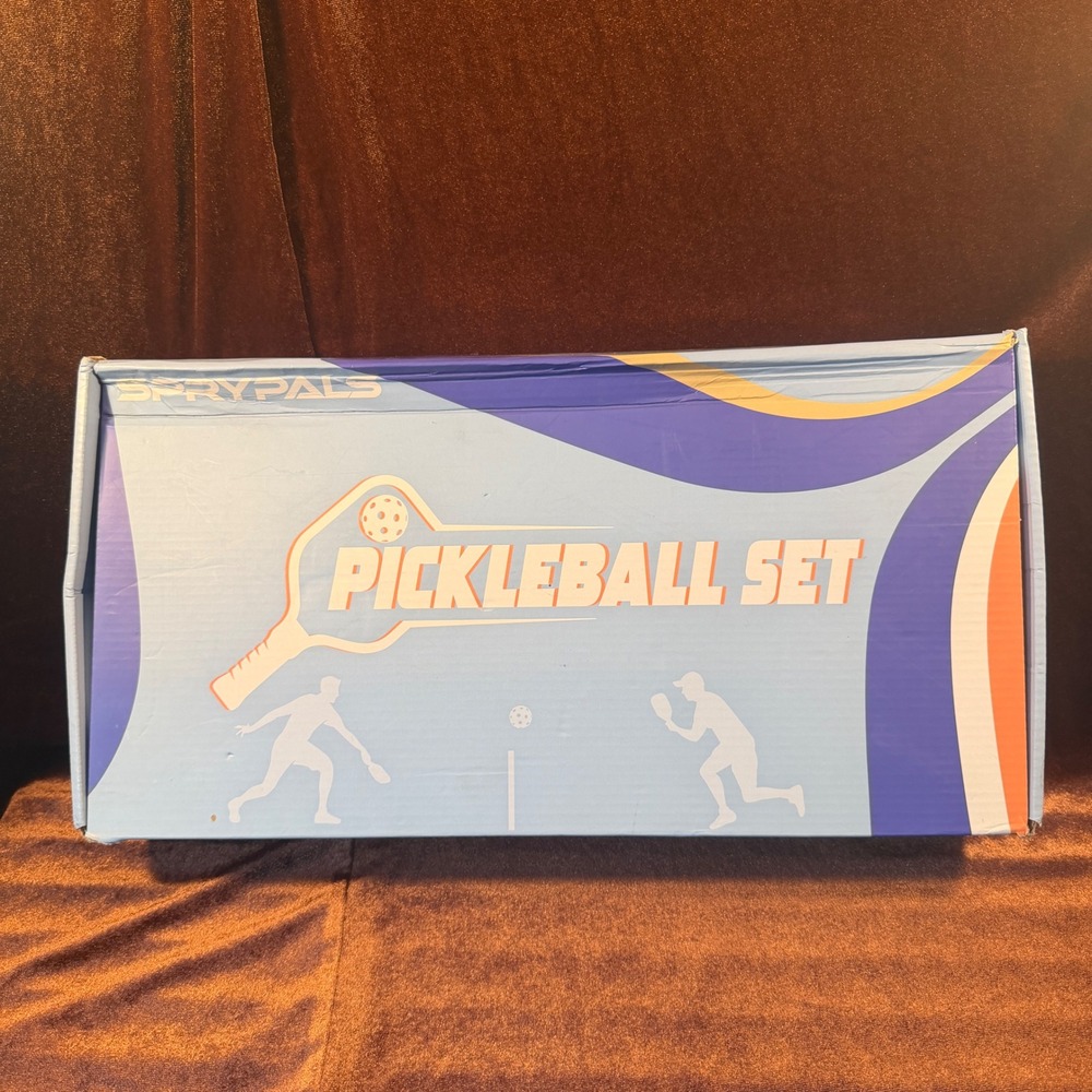 Sprypals Pickleball Set 4 Paddles 4 Balls Mesh Bag WJ12252 New
